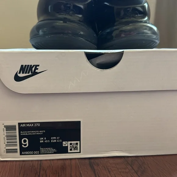 Nike Air Max 270 Black Men’s Size 9 - Picture 8 of 8